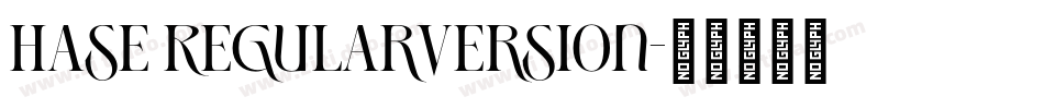 hase RegularVersion字体转换